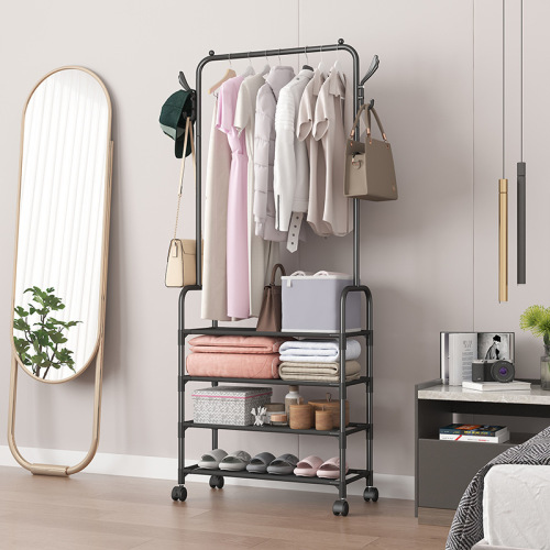 Shoe and hat rack floor-standing multi-layer combination storage shoe rack dormitory clothes rack bedroom coat rack foyer storage rack