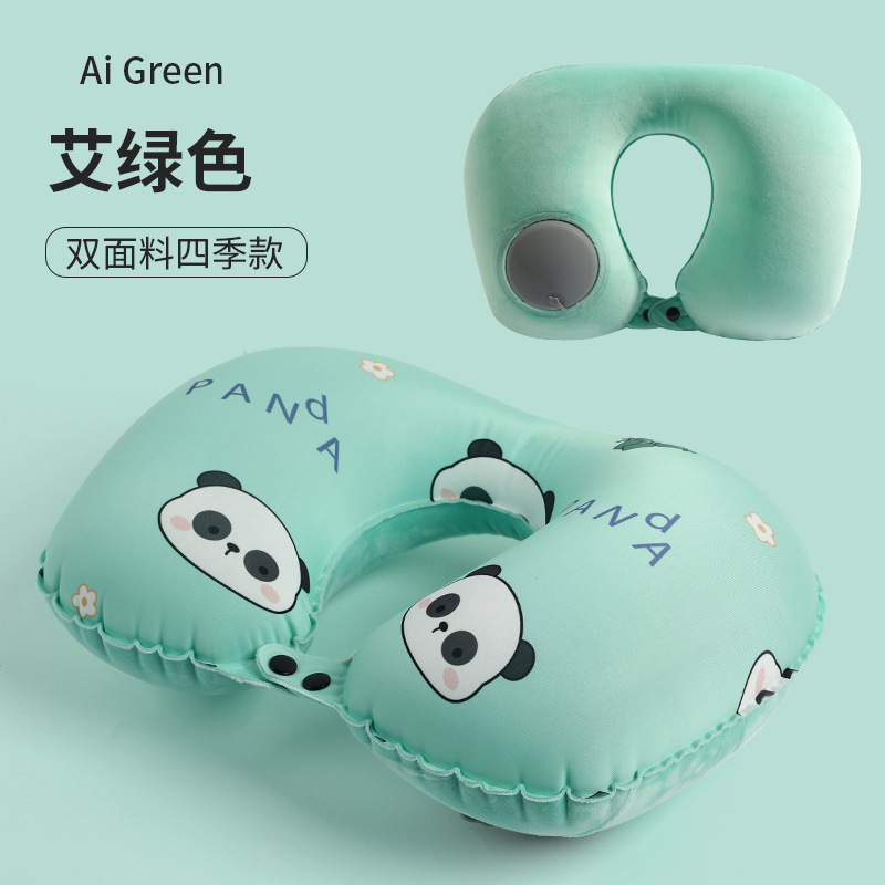 インフレータブルU字型枕、圧力式インフレータブル枕、アウトドア旅行用U字型ネックピロー、旅行用三宝、収納可能、メーカー卸売