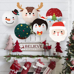 クリスマス提灯クリスマスパーティー装飾用品デパートのショーウインドーdiy携帯漫画紙提灯飾り卸売り
