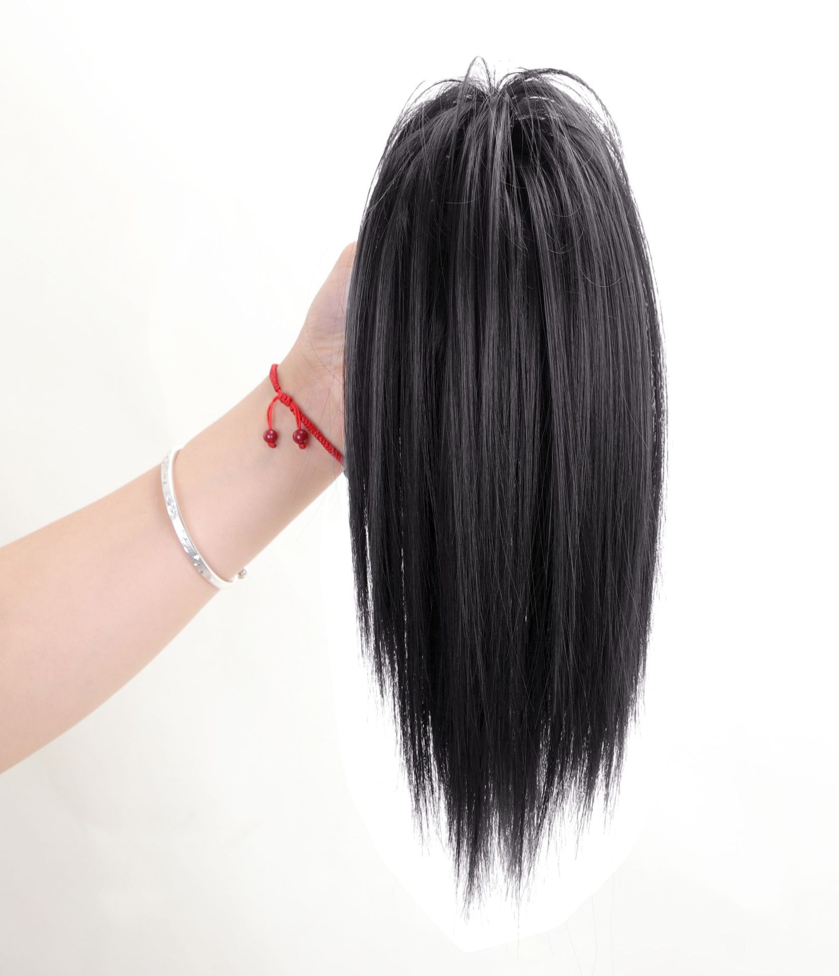 폭포 높은 말꼬리 클립 [내츄럴 블랙]]