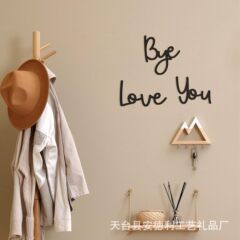 現物LOVE YOU BYE木製看板ホーム装飾ボヘミアン装飾壁装飾