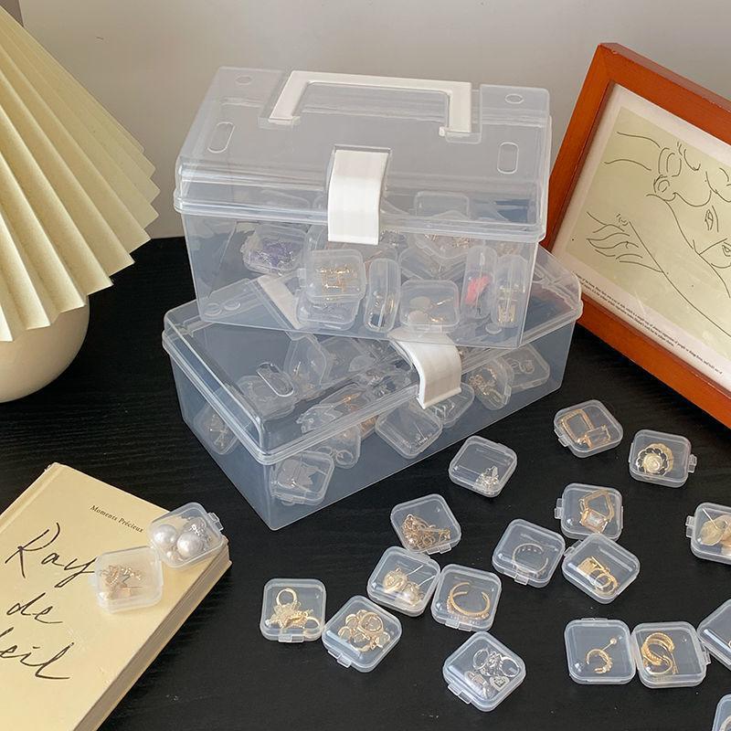 Caja de joyería para mujeres 2024 nuevo aretes anillo collar acabado caja de joyería portátil de gran capacidad caja de almacenamiento