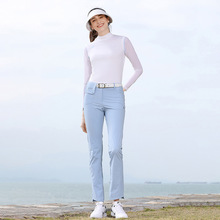 高尔夫服装裤子女夏季韩国设计高弹修身冰感球裤户外运动休闲女裤