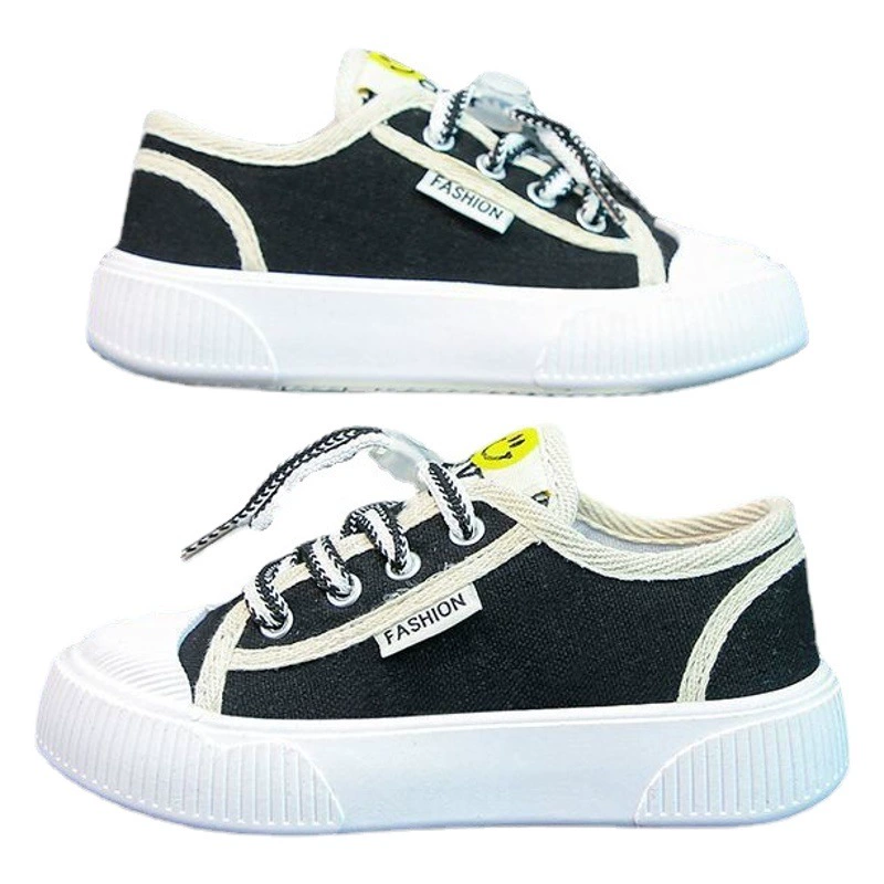 Детская парусиновая обувь для мальчиков, дышащая обувь на мягкой подошве, повседневная Студенческая обувь для детей среднего и старшего возраста, модная Тканевая обувь для девочек, весна и осень