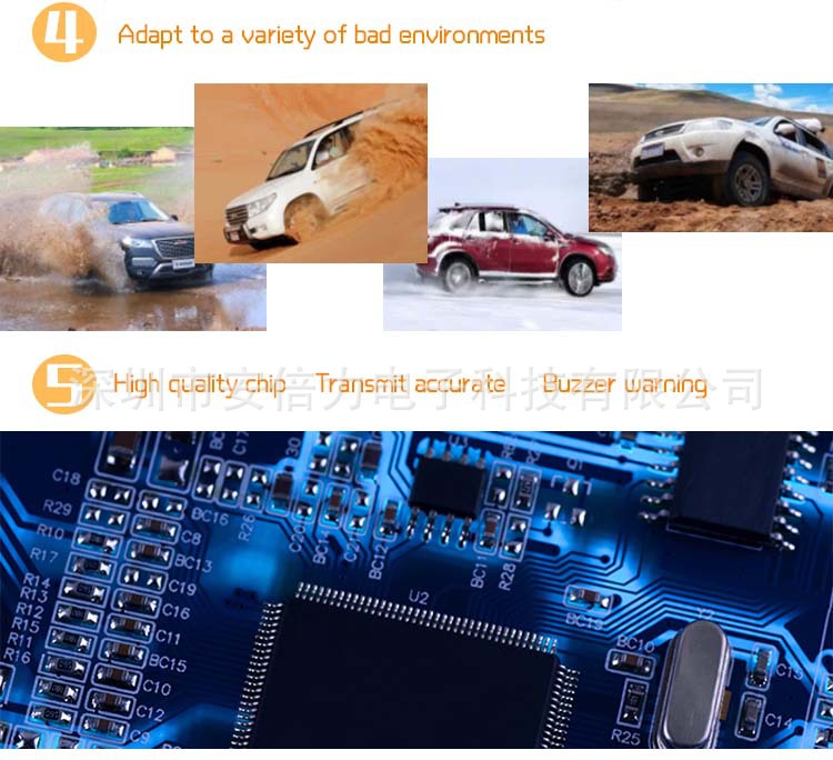New Solar-Powered Car Tire Pressure Detector with External 4-Wheel Real-Time Tire Pressure Display and Tire Pressure Monitor