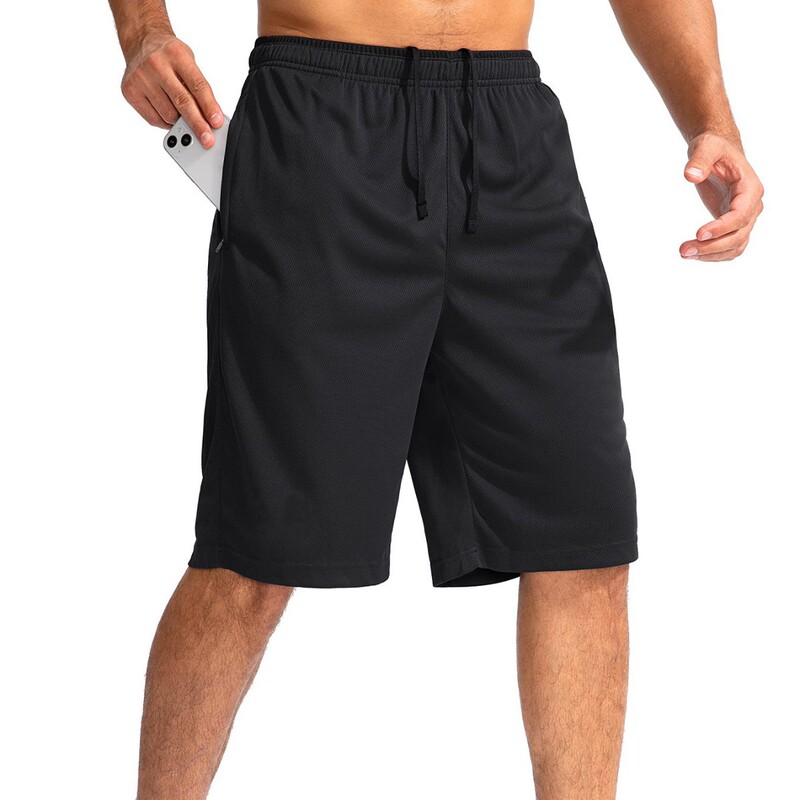 Men's Running Shorts Quick-Drying Fitness Sports Jogging Shorts with Zipper Pockets New Beach Shorts Sports Men's Pants
