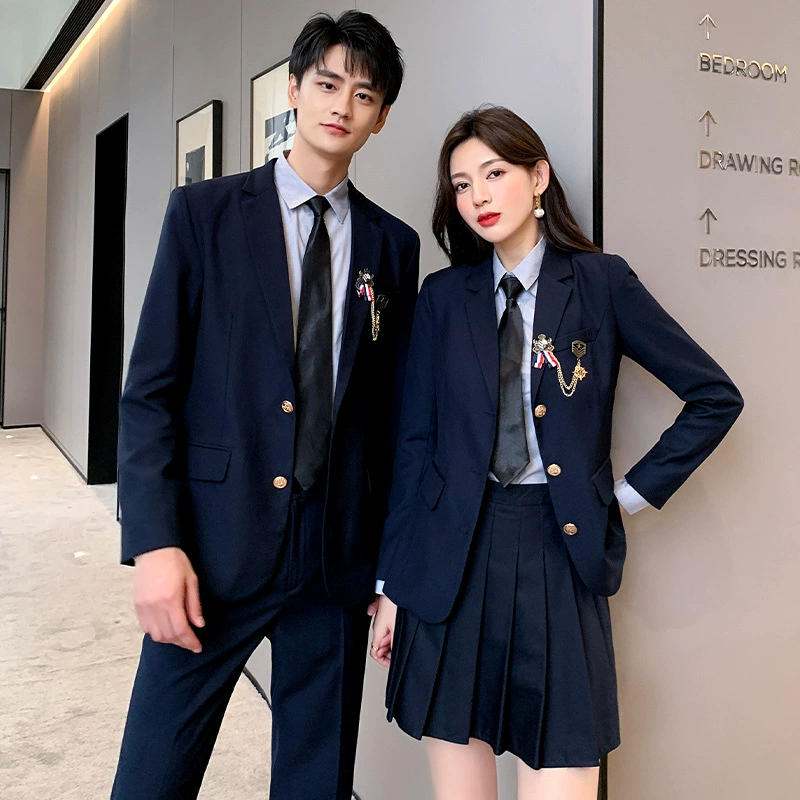 Костюм из трех частей в британском стиле преппи, женская форма для учителя детского сада, садовая форма JK, костюм для учащихся средней школы, весна и осень