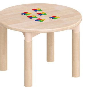 Bonnie Bear Kindergarten Baby Table and Chair Early Education Beech Children's Table Dining Table Eating Desk Wooden Toy Table