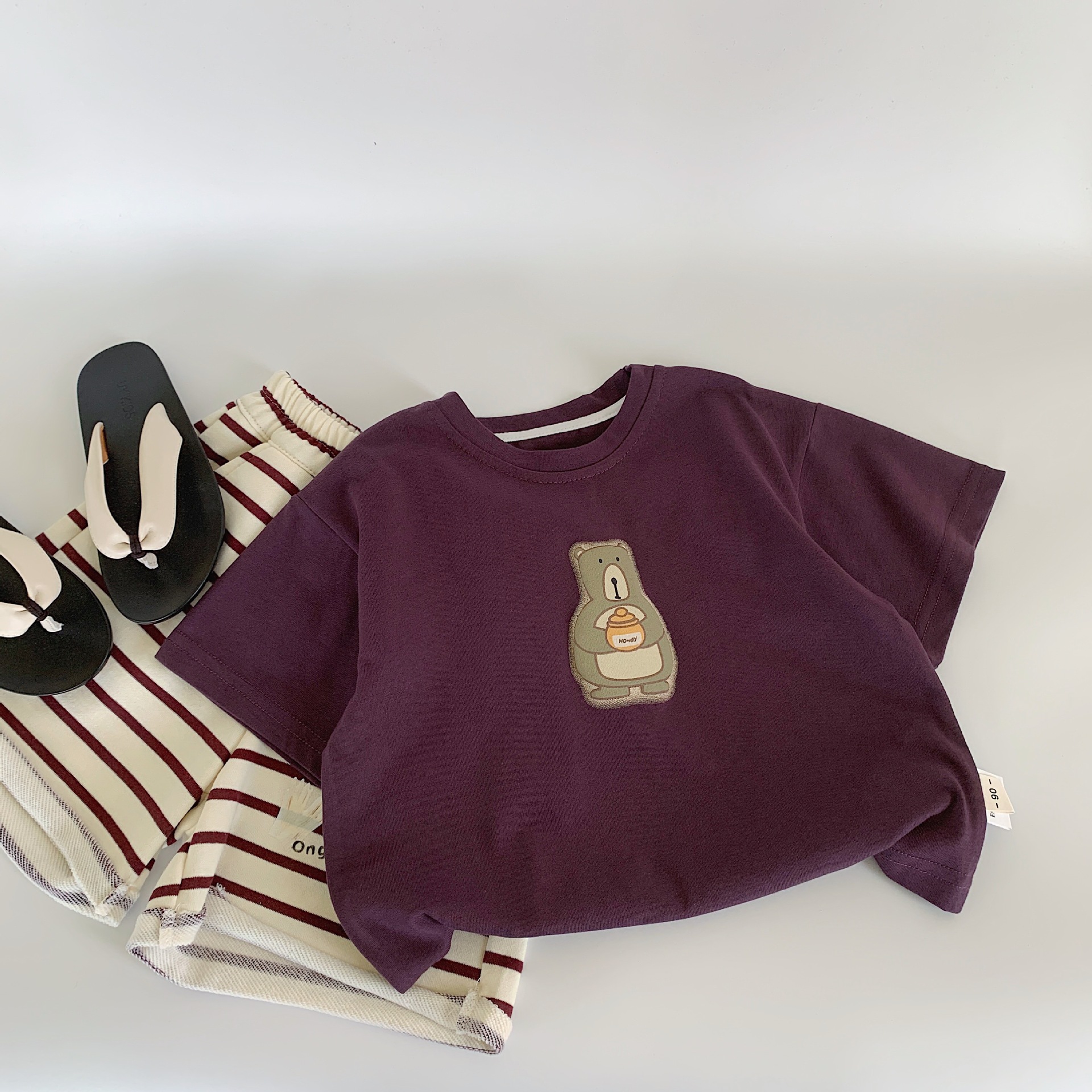 Camiseta de manga corta de algodón para niños Maibao 2025 nueva ropa para niños ropa para niños verano de media manga superior de verano al por mayor