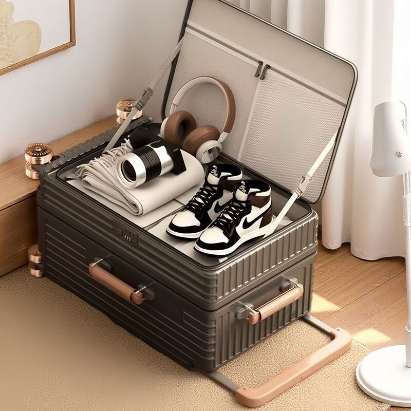 New thickened hard-shell suitcase for men and women with universal wheels, wide handle, large capacity, expandable, and side-opening lid New thickened hard-shell suitcase for men and women with universal wheels, wide handle, large capacity, expandable, and side-opening lid