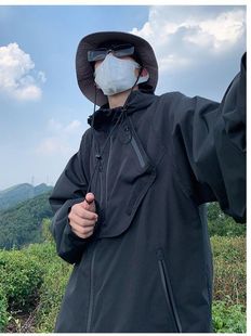 National Tide Niche Functional Style Rushant Clothes Mountain Outdoor American Style High Street Vibe Jacket Men's oversize Jacket