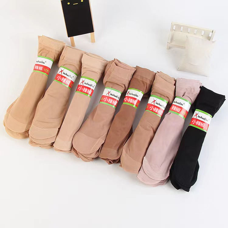Spring and Summer New Socks for Men and Women, Core-Spun Silk Velvet Women's Stockings, Street Stall Supply, Pairs of Stockings for Men and Women Wholesale