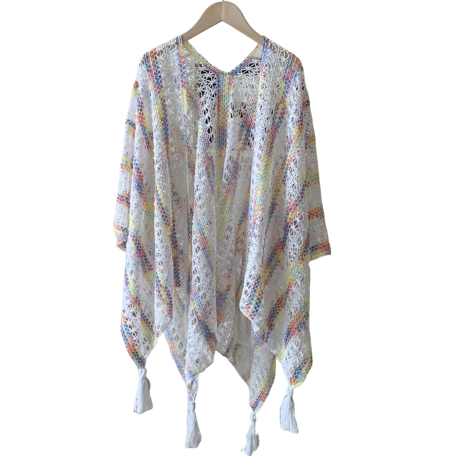 Chal de punto de alta calidad, color opcional, cárdigan hueca, borla, capa grande, chaleco pequeño, fábrica personalizada