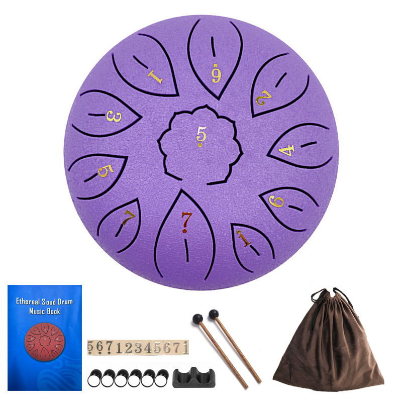 Instrumento musical tambor etéreo 6 pulgadas 8 tonos/11 tonos tambor etéreo C tambor de mano afinado tambor de lengua de acero instrumento musical para niños exclusivo transfronterizo