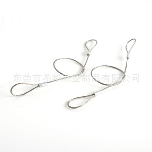 Wholesale stainless steel safety rope wire rope speaker hanging rope two ends ring lamp hanging rope outdoor anti-falling miner's lamp rope