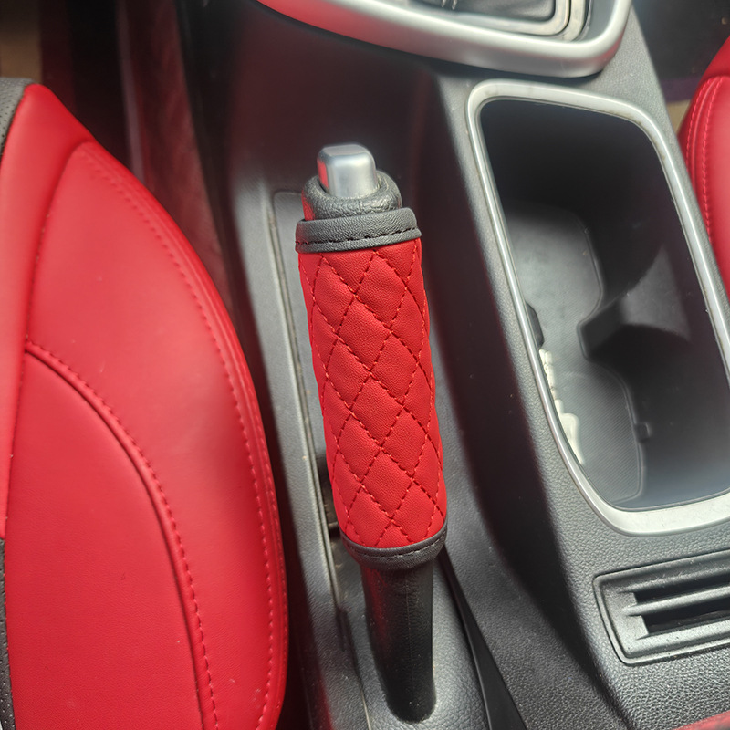 Car Shoulder Pad Set 5-Piece Set Universal Car Gear Shift Cover Handbrake Cover Shoulder Pad Cover Steering Wheel Cover Cross-Border