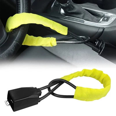 New Amazon Hot Sale Car Steering Wheel Wire Rope Lock Security Anti-theft Lock Car Anti-theft Lock Car Lock