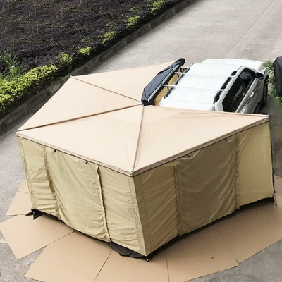 Large Space Camping Car Side – Avtomobil yan çətirləri - upgraded-khaki-vinyl-model-25m-cloth-house-01