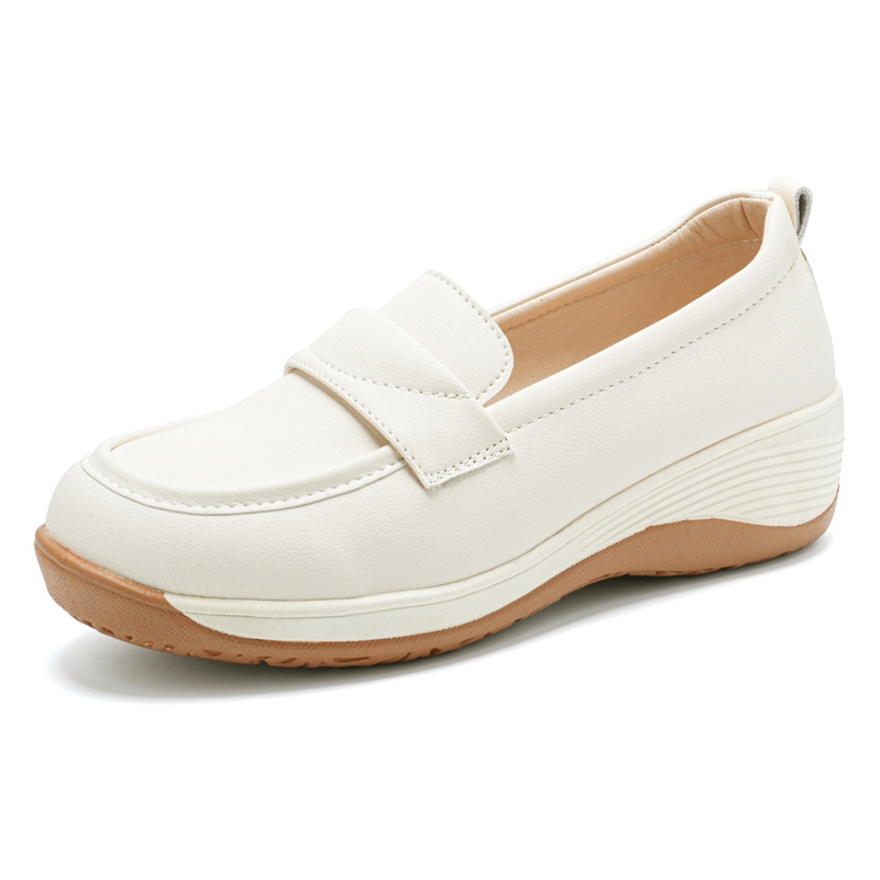 Summer New Women's Shoes Thick Sole Hole European American Fashion Korean Version Middle-aged And Elderly Mom Loafers_vogvips.com