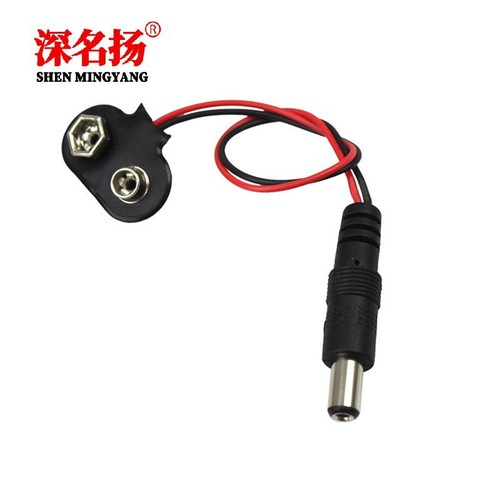 9V battery buckle square battery box power connection cable 15cm charging cable DC male adapter cable battery holder I/T