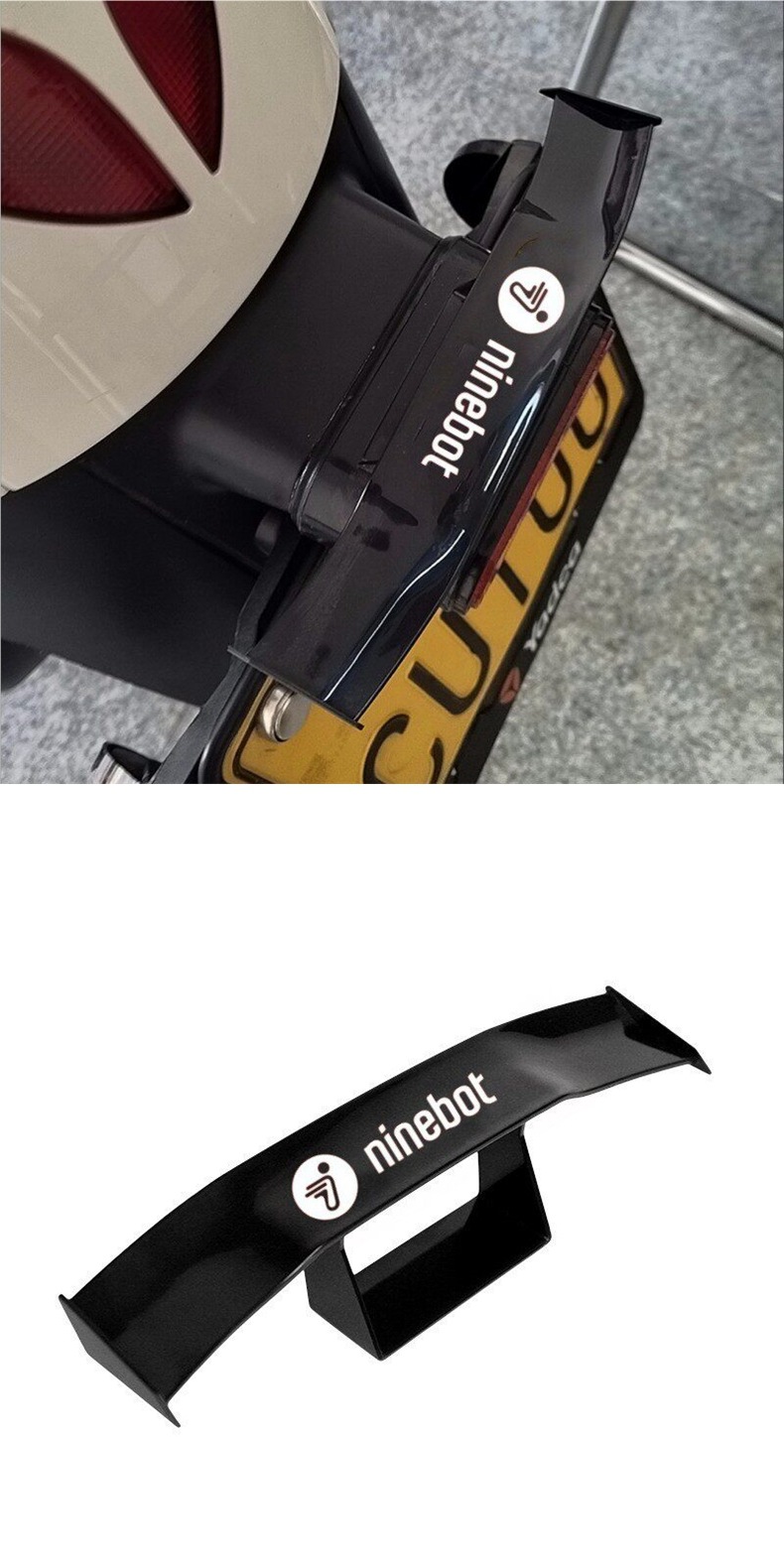 Scooter motorcycle decoration, mini rear wing ornament for vehicle, suitable for modified electric bikes and scooters, compatible with Ninebot