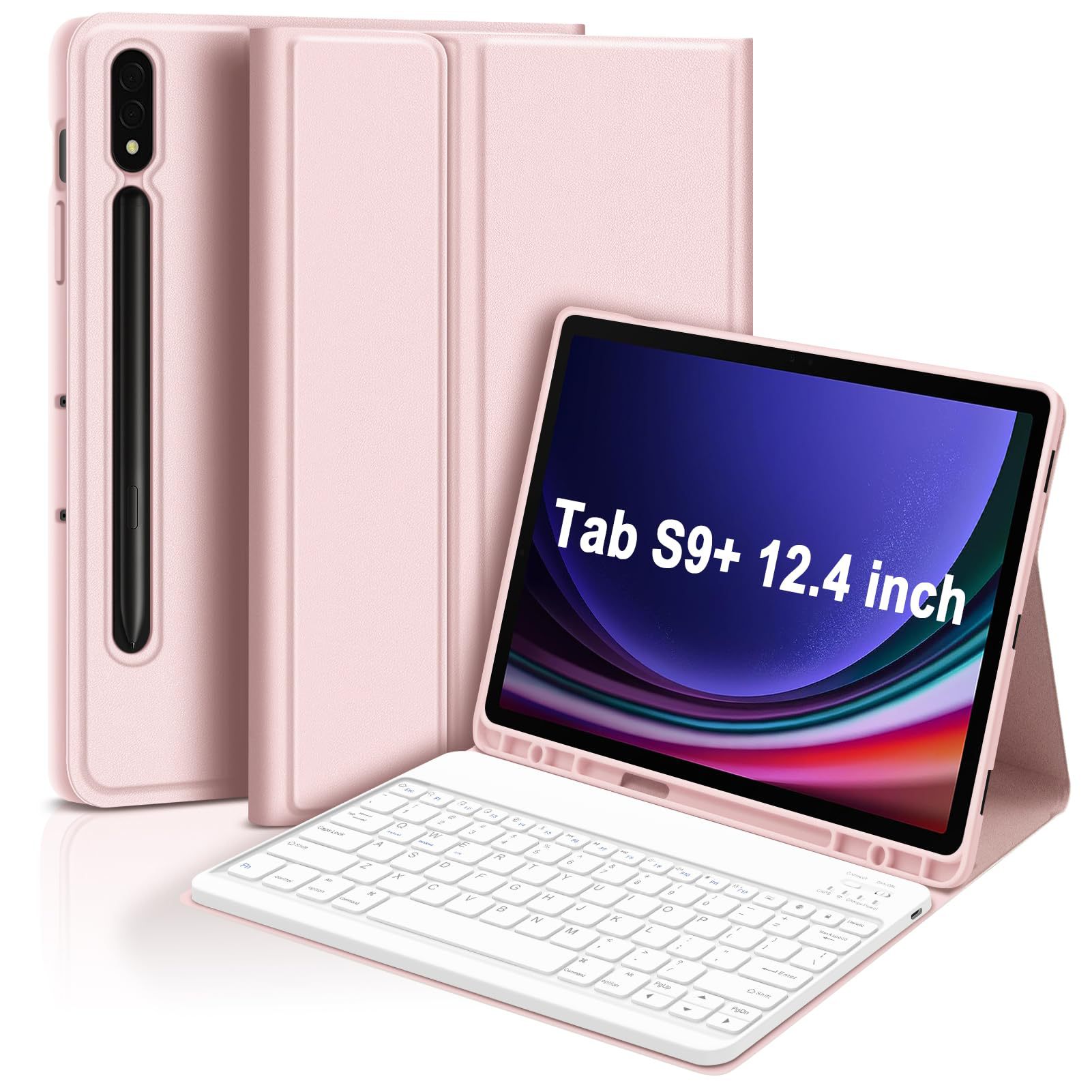 S9plus teclado bluetooth para samsung S7 + cubierta protectora del teclado bluetooth S8plus12.4 cubierta protectora del teclado