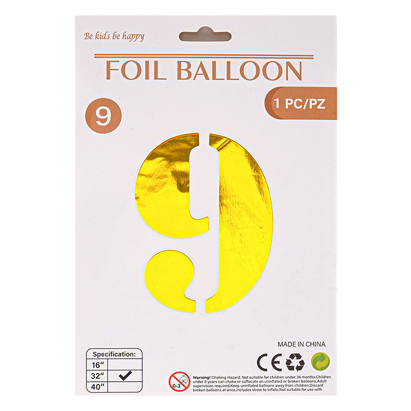 32 pulgadas Tarjeta de papel digital OPP globo de embalaje independiente fiesta de cumpleaños ambiente decorativo globo