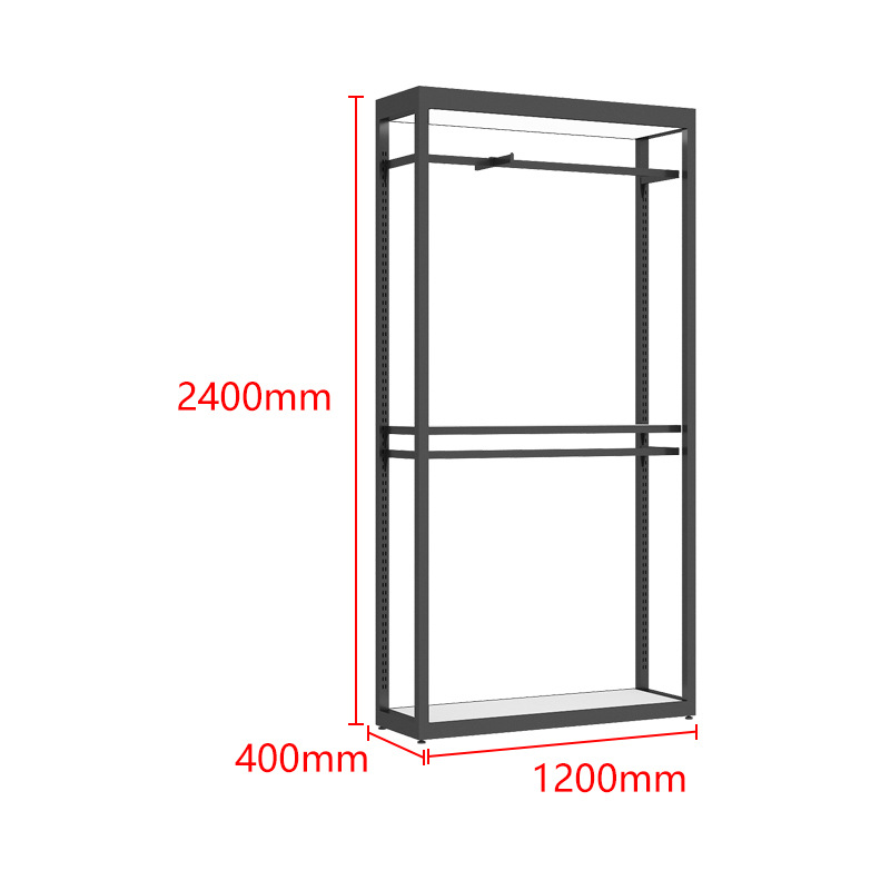 Tienda de celebridades en línea estante de ropa tienda de ropa soporte de exhibición percha de piso con luz combinación de estante de tienda de ropa para hombres de alta gama