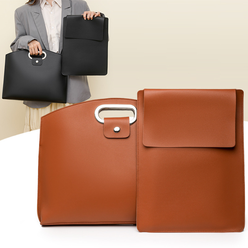 New Foreign Trade Laptop Handbag for Women, Light Luxury Fashion Large Capacity Portable Briefcase, Wholesale in Stock