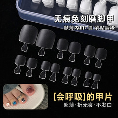 極薄シームレスフットネイルパッチ、コードフリー、透明フルパッチ、ハーフパッチ、ウェアラブルフットネイルパッチ