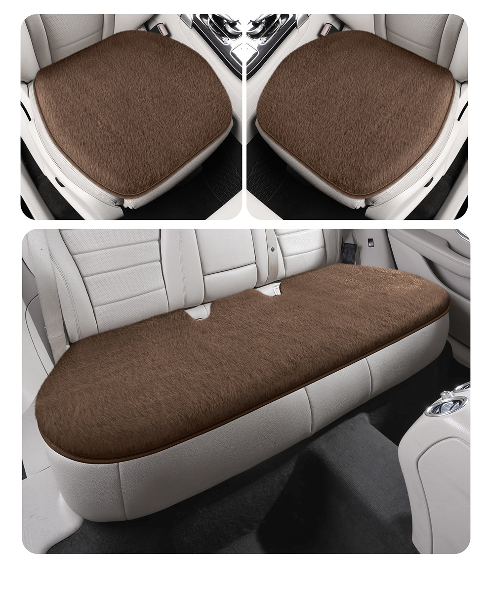 Winter Plush Car Seat Cushion Warm Car Decoration Universal Tie-Free Anti-Slip Seat Cushion Seat Cover Seat Cushion Fur Cushion