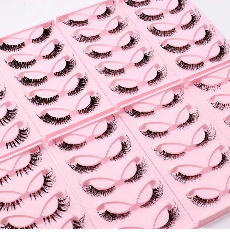 Simple Style Solid Color Imitation Mink False Eyelashes 1 Piece display picture 3
