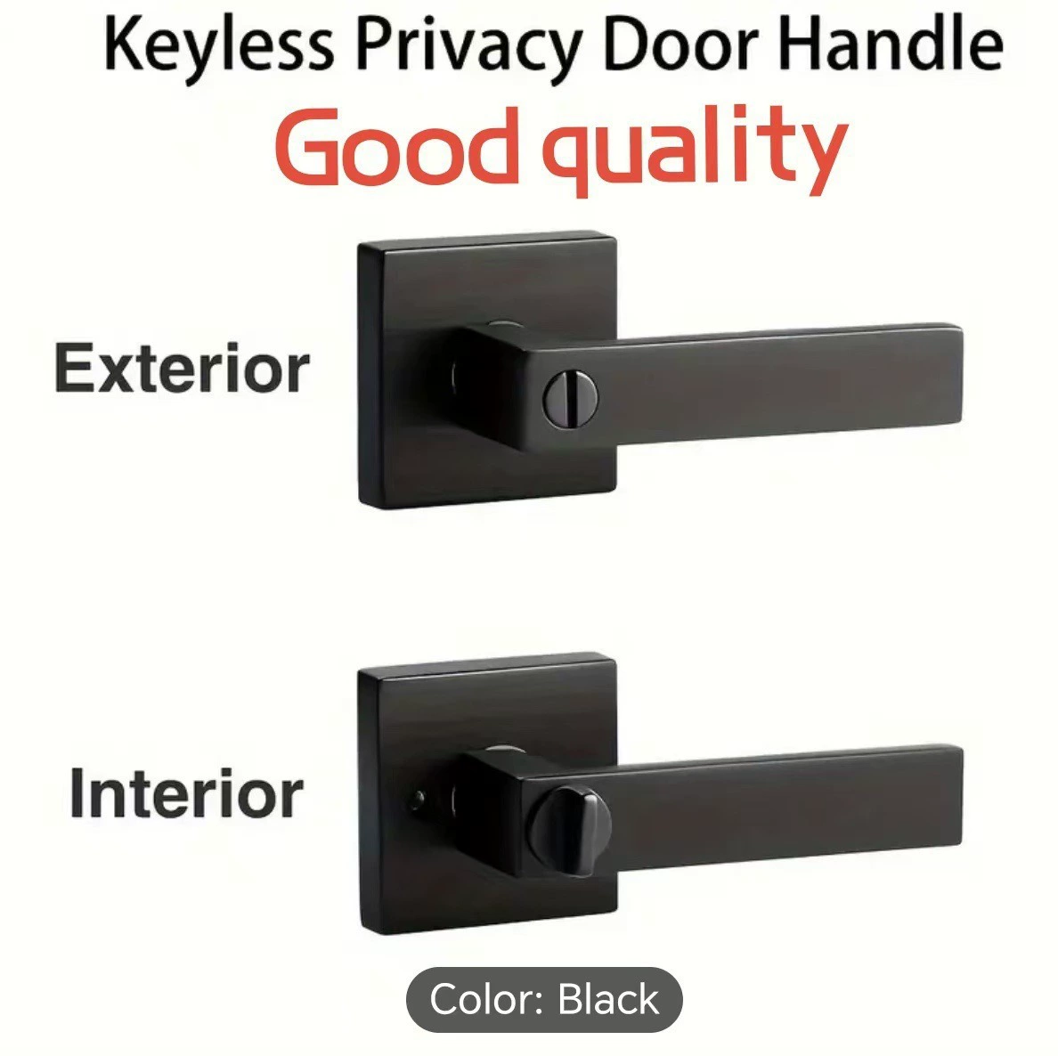 Трансграничный американский сверхмощный замок с трехполосной ручкой, замок для ванной комнаты, туалета, дверной замок без ключа, специально разработанный для внешней торговли, трехполосный замок