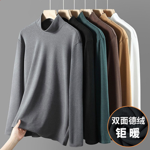 Factory direct sales of high-quality thermal underwear, outer wear, men's tops, pajamas, thin velvet autumn clothes, wholesale German velvet drop shipping