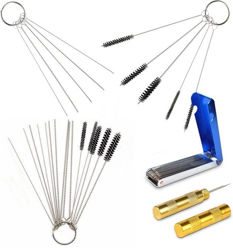 Carburetor Cleaning Brush, Airbrush Cleaner Needle, Automotive & Motorcycle Tool Brush Set, Nozzle-Cleaning Brushes, Threading Needles – Direct Sales