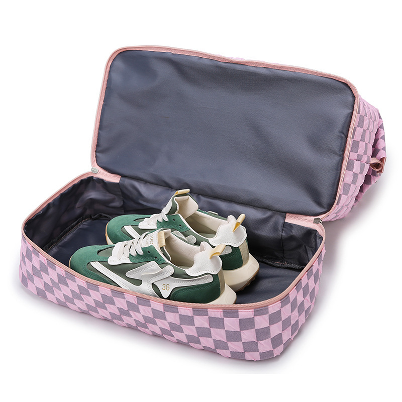 Bolsa de viaje portátil plegable con barra de tracción para mujer, bolsa de almacenamiento de equipaje de gran capacidad para hombre, bolsa de yoga de fitness para deportes secos y húmedos