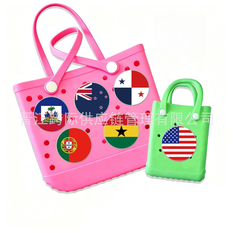Colorful Flags, Flag Accessories, Eva Beach Bag, Bogg Bag Accessories, Hanging Flags, Decorative Buckles