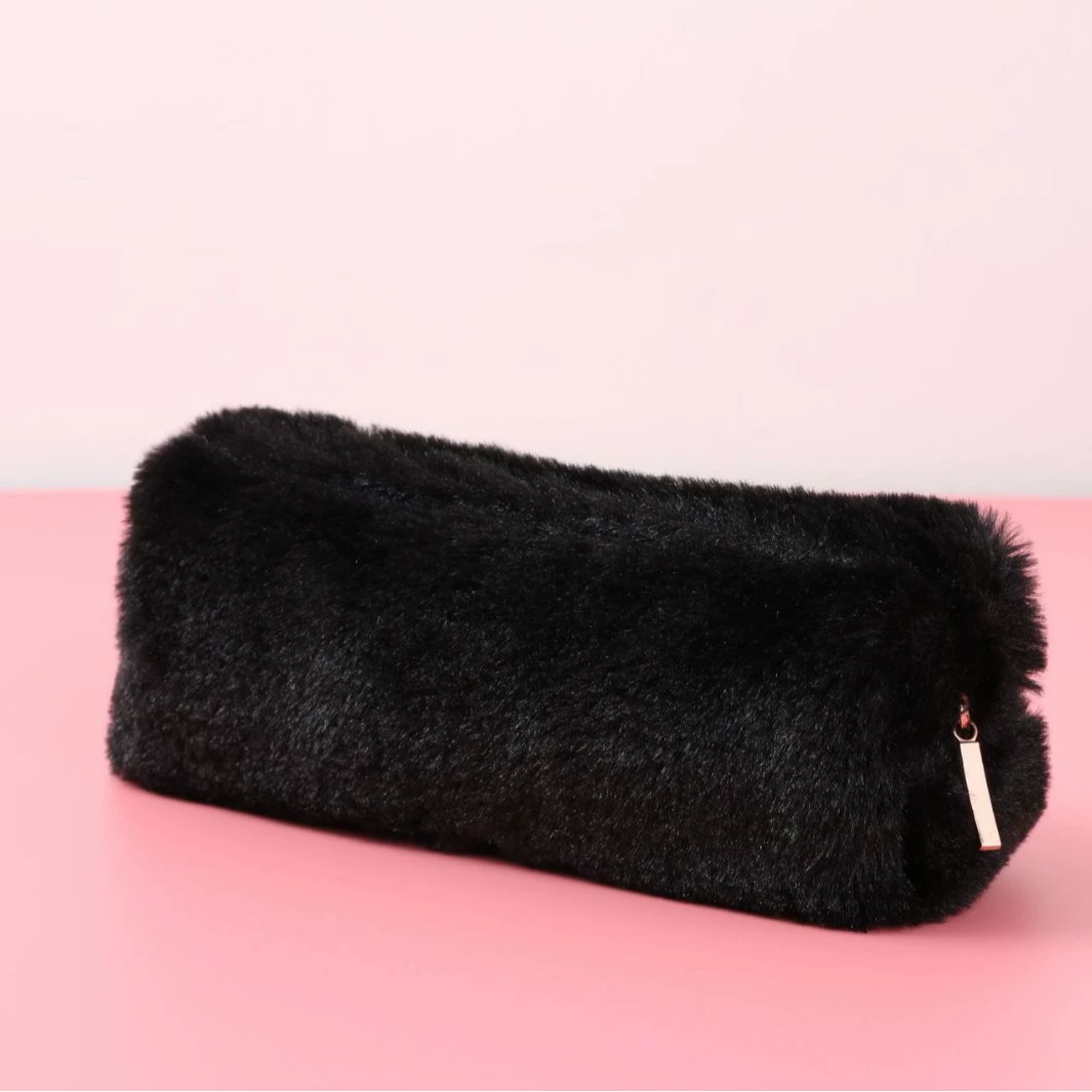 Plush Pencil Case, Japanese Style Capacious Case for Elementary Students, 14.3×6×4 cm