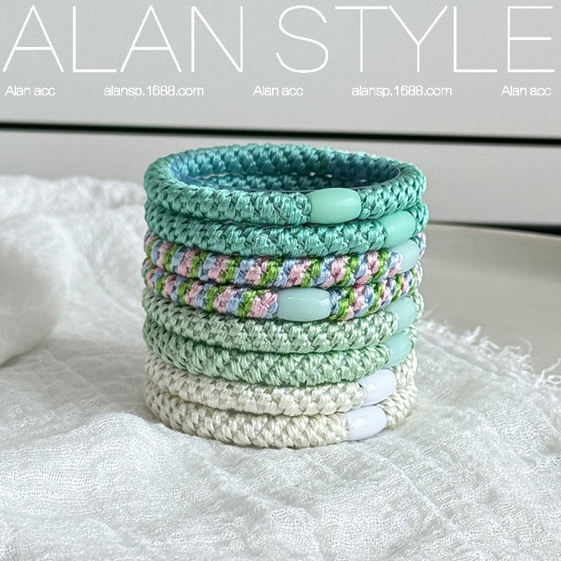 Korean-Style Simple Braided Hair Tie for Women, Elegant High Ponytail Anti-Collapse Hair Band, High Elasticity Hair Rope, Versatile Hair Accessory
