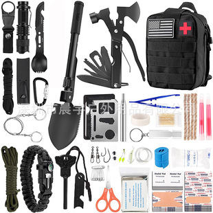 Outdoor camping equipment camping survival tool set emergency rescue kit multi-functional field survival supplies