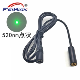10X30mm520nm5mW内调焦点状打点绿色激光模组DC激光器接口