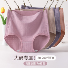 秋冬纯棉妈妈内裤加肥加大码中老年女三角裤蕾丝跨境一件代发分销
