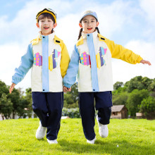 幼儿园园服秋冬校服套装小学生儿童冲锋衣班服运动学院风三合一
