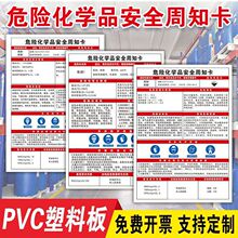 危险化学品周知卡应急警示标示油漆盐酸硫酸酒精危险品
