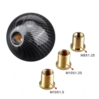 Cross-border car modification accessories: carbon fiber gear shift knob, round carbon-pattern shift knob, automatic gear shift handle decoration (Other Car Modifications) - water-transfer-printing-gear-shift-knob