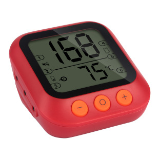 Amazon cross-border 6-pin Kitchen barbecue thermometer probe food thermometer smart BBQ meat thermometer