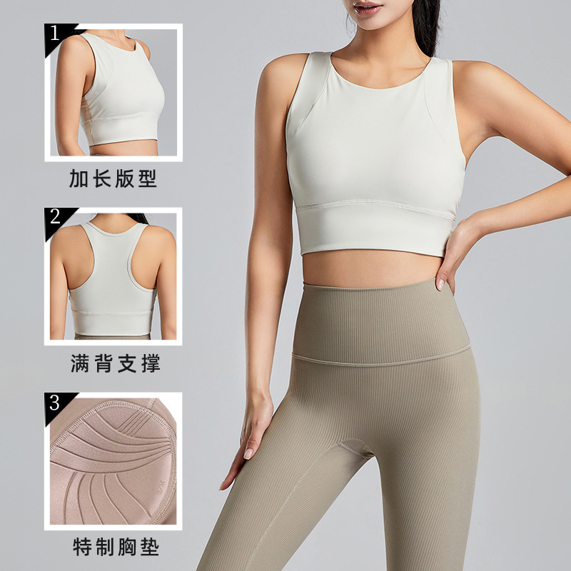 High-Intensity Sports Bra for Women, Shock-Proof Big-Breasted Running Anti-Sagging Vest, Fitness Training Top, Yoga Wear Bra