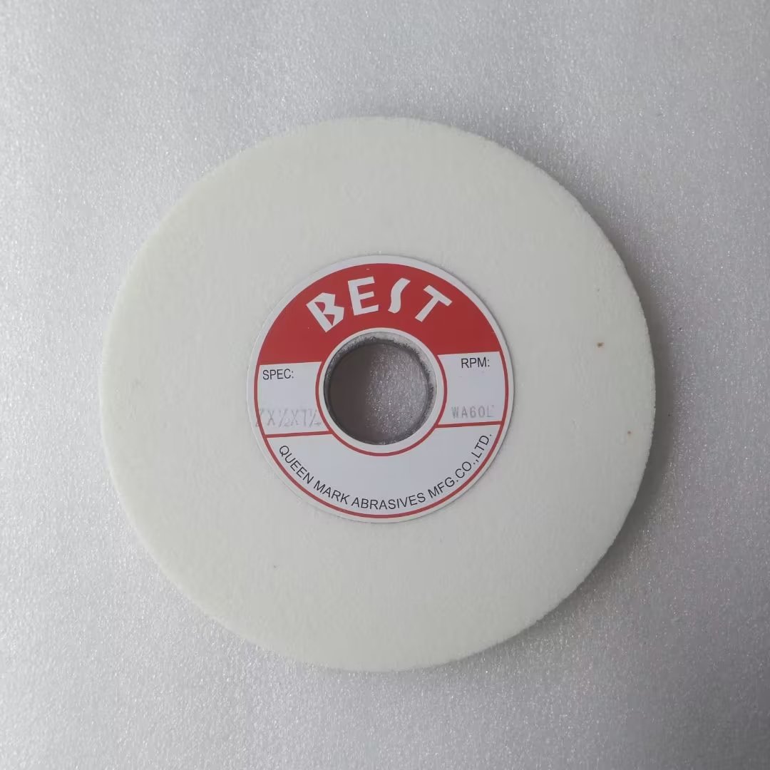 白刚玉陶瓷砂轮片180MM 7寸砂轮机用打磨平形磨刀机砂轮 白色砂轮