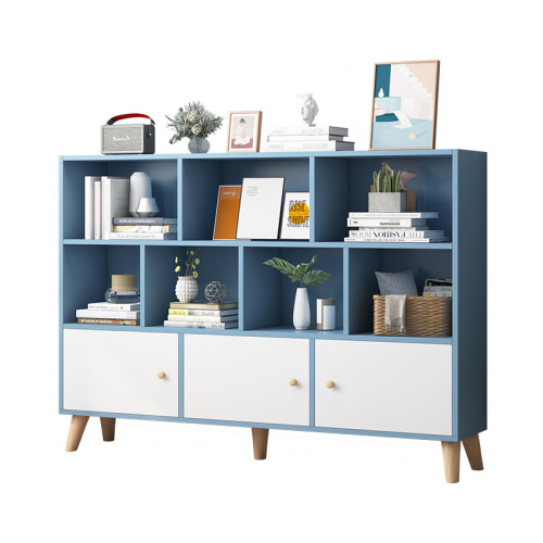 Bookshelf rack floor-to-ceiling wall-mounted living room children's toy storage cabinet storage cabinet household small bookcase