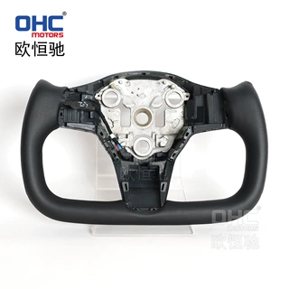 适用于21-24款特斯拉Model Y转向盘改装全皮加热新能源汽车方向盘